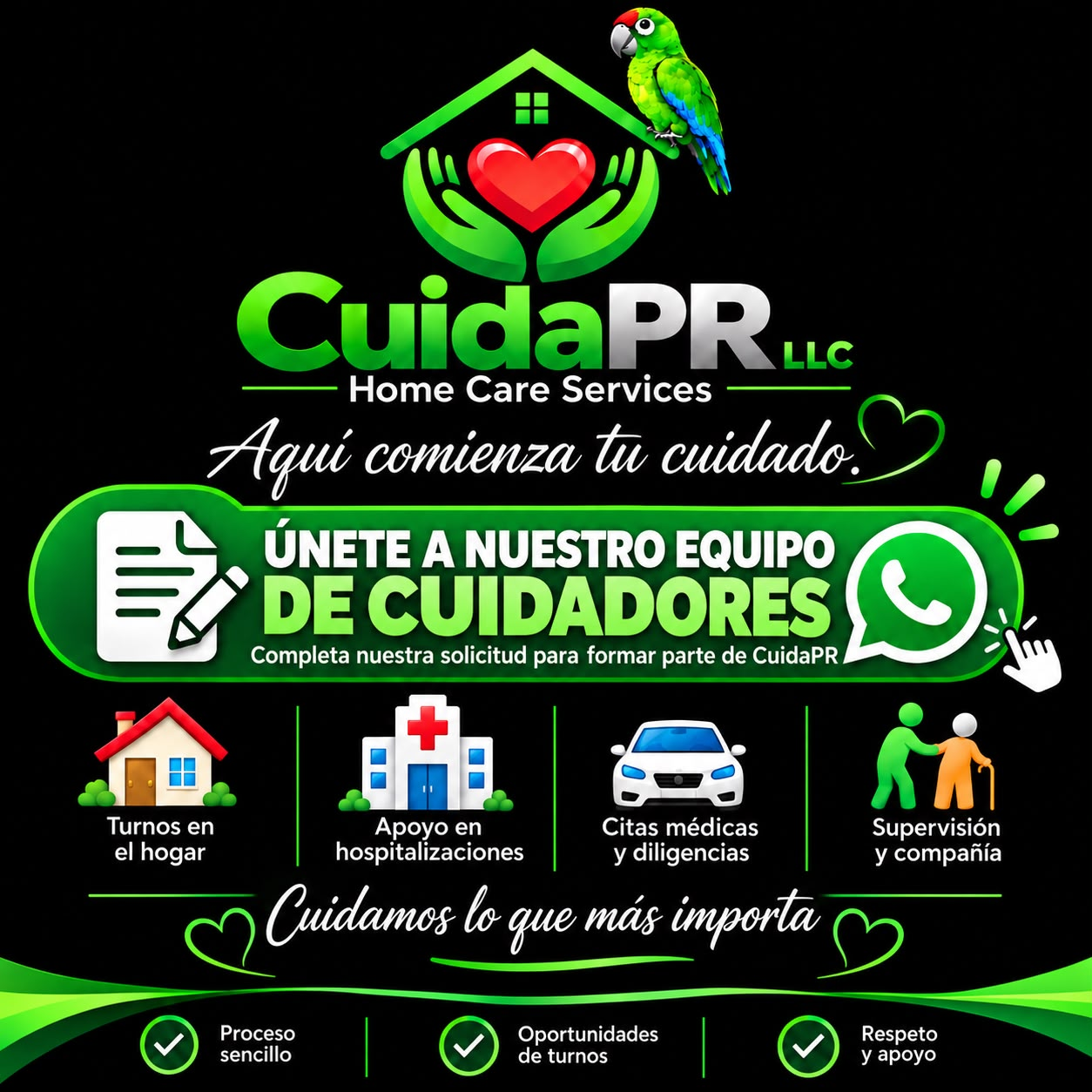 Únete a nuestro equipo de cuidadores de CuidaPR